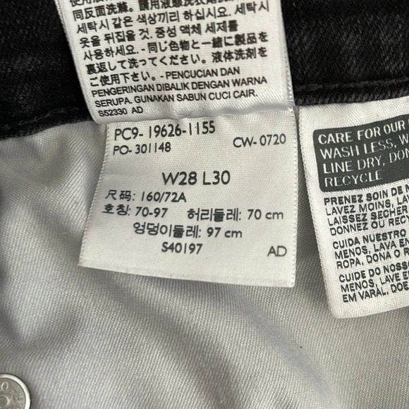 LEVIS 720 Skinny Jeans Black Denim Red Tab Black Tag Mid Rise Stretch Size 28 - Picture 8 of 11